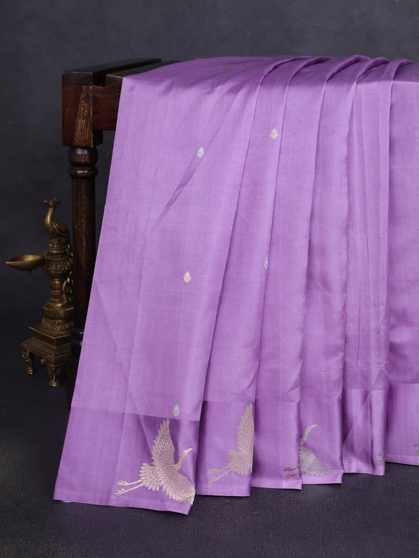 Lilac Banarasi Poona Silk Saree