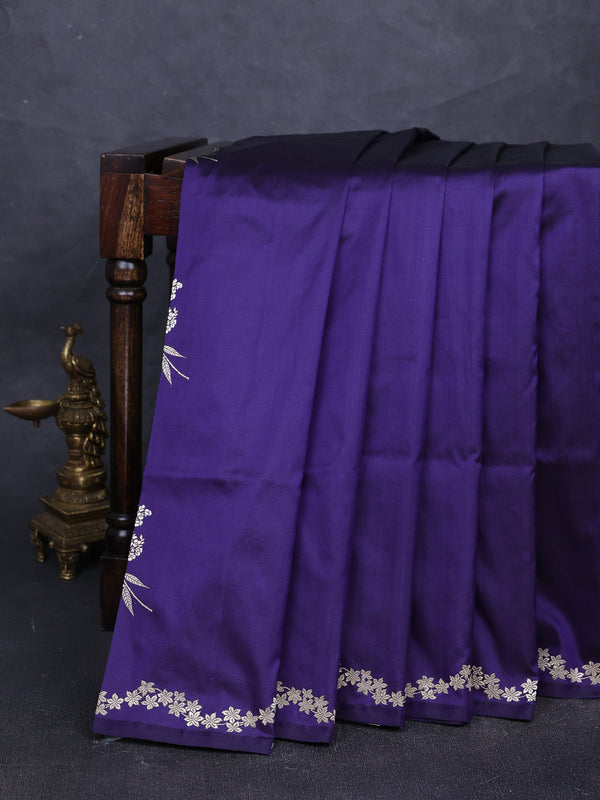Violet Banarasi Silk Saree