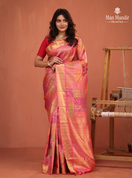 Pink Kanchipuram Silk Saree