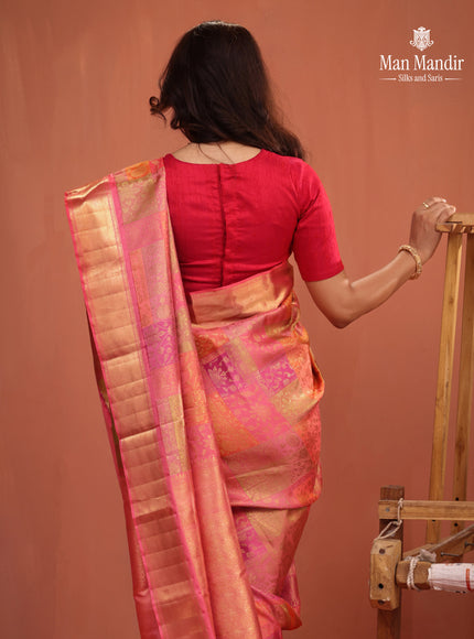 Pink Kanchipuram Silk Saree