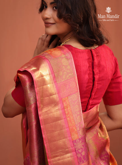 Pink Kanchipuram Silk Saree