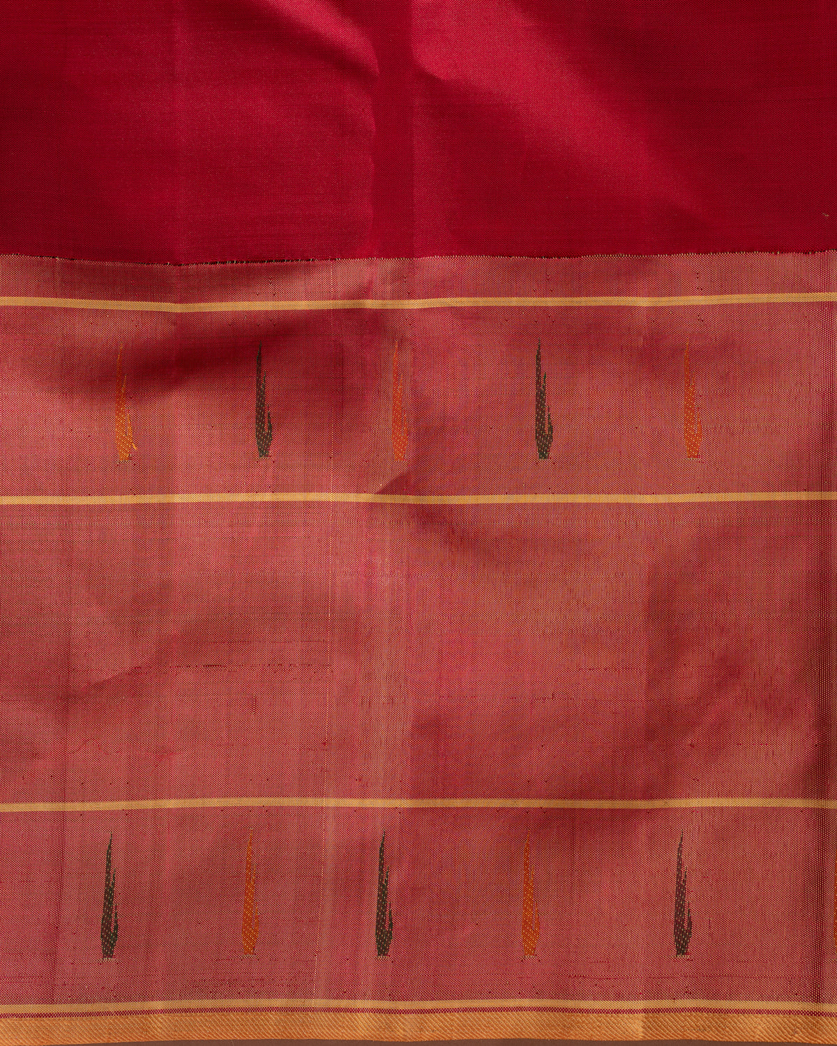 Teal - Pink Kanchipuram Silk Saree With Allover Zari Weaves