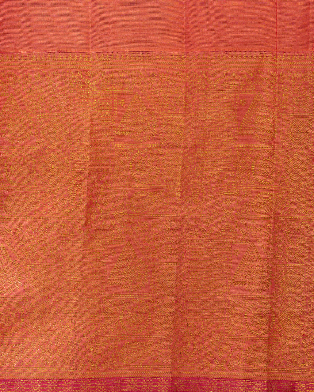 Lavender - Pink Tissue Kanchipuram Silk Saree With Long & Short Zari Border