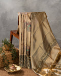 Golden Tissue Kanchipuram Silk Saree With Exclusive Electronic Jacquard Weaves