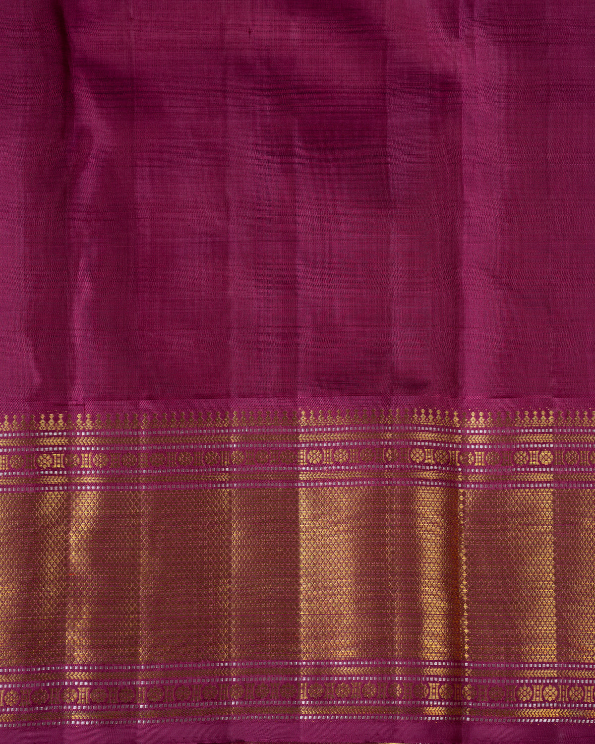 Purple Kanchipuram Silk Saree With Floral Weaveing