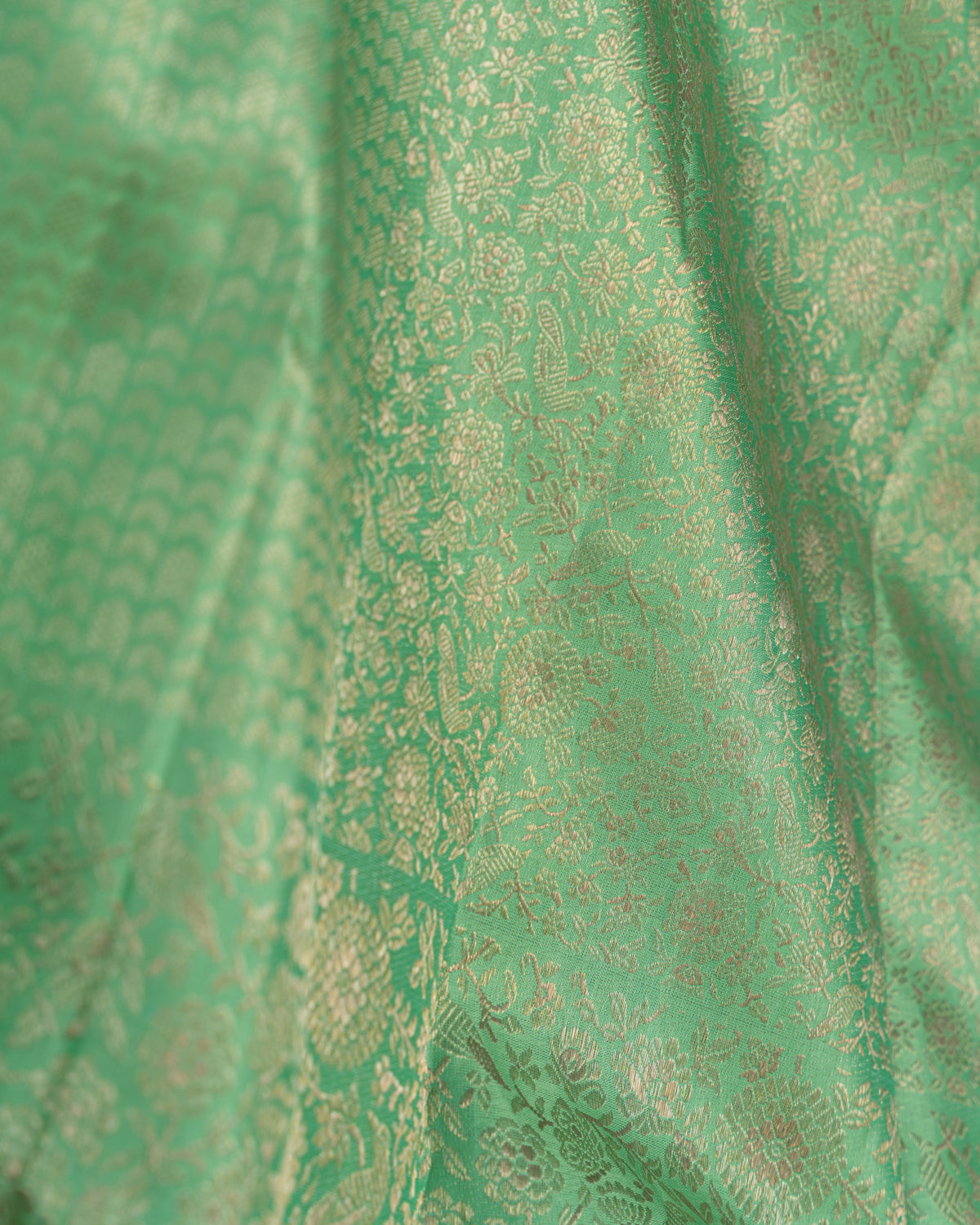 Teal Kanchipuram Silk Saree With Silver Zari Weaves