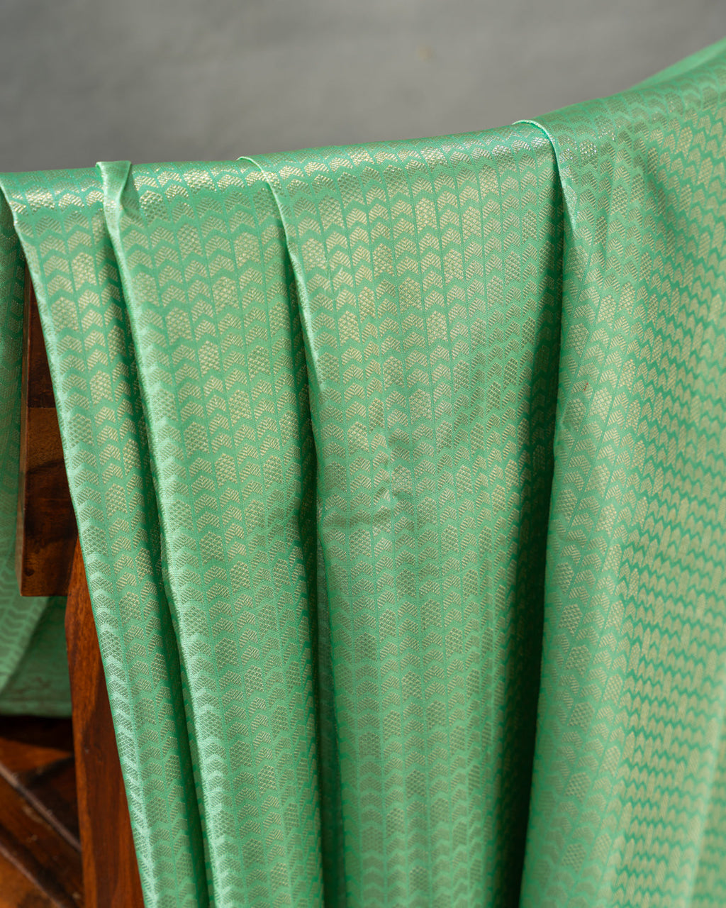 Teal Kanchipuram Silk Saree With Silver Zari Weaves