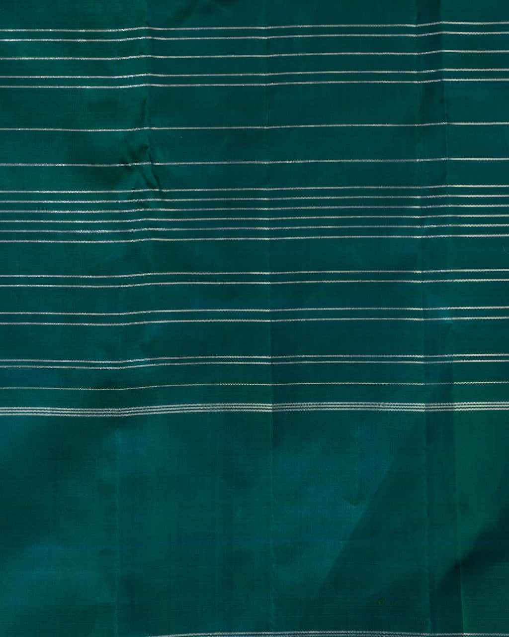 Light Blue & Peacock Blue Kanchipuram Silk Saree With Stripes