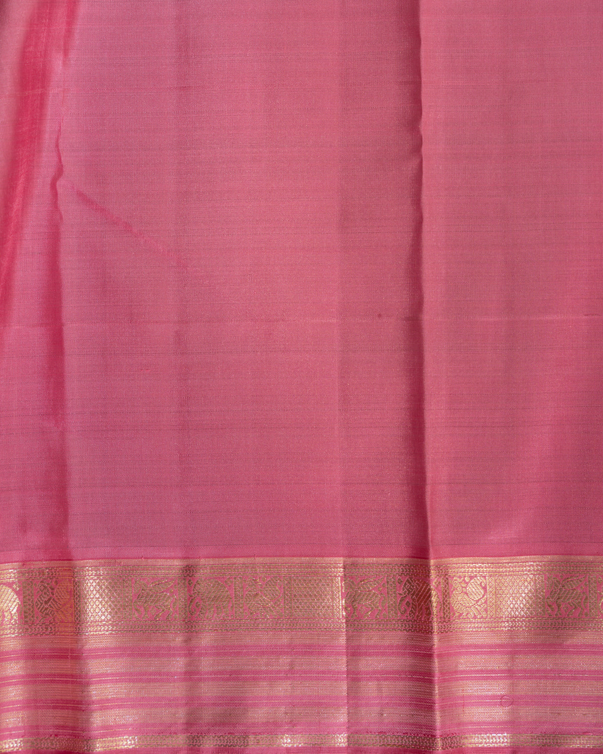 Red & Pink Kanchipuram Silk Saree With Checks & Buttas