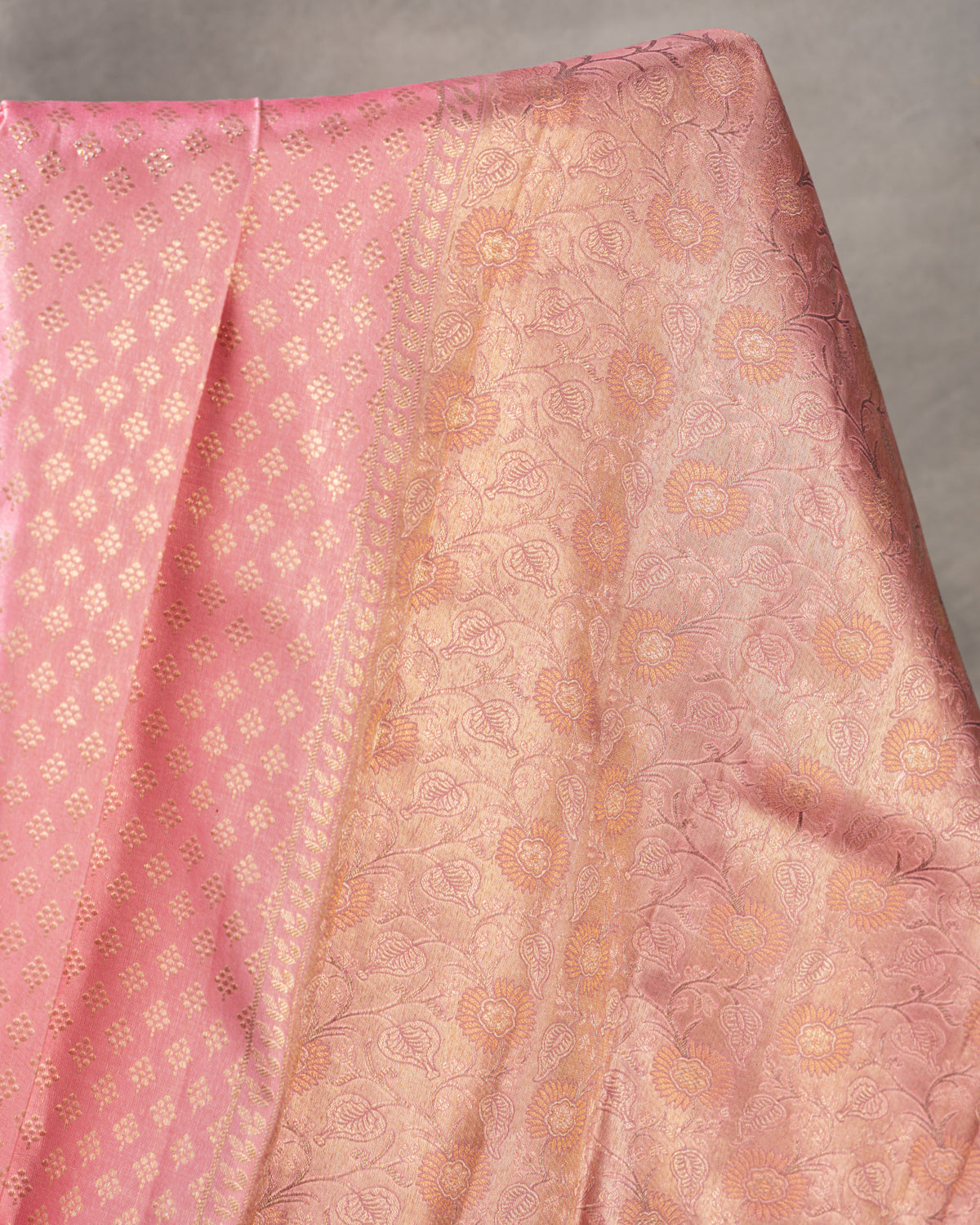 Light Pink Kanchipuram Silk Saree With Brocade Weaves