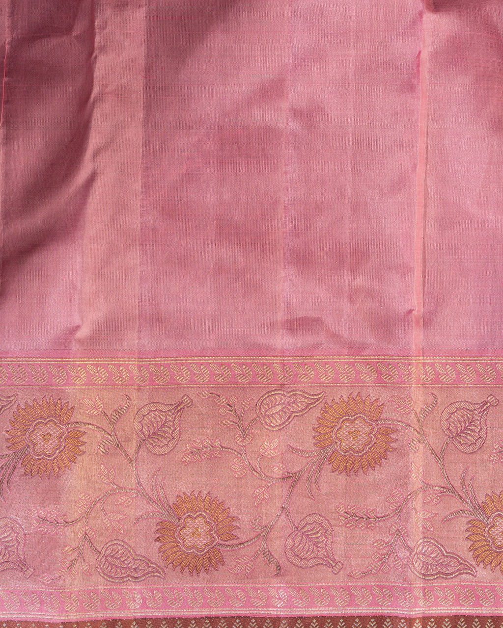 Light Pink Kanchipuram Silk Saree With Brocade Weaves