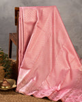 Light Pink Kanchipuram Silk Saree With Brocade Weaves