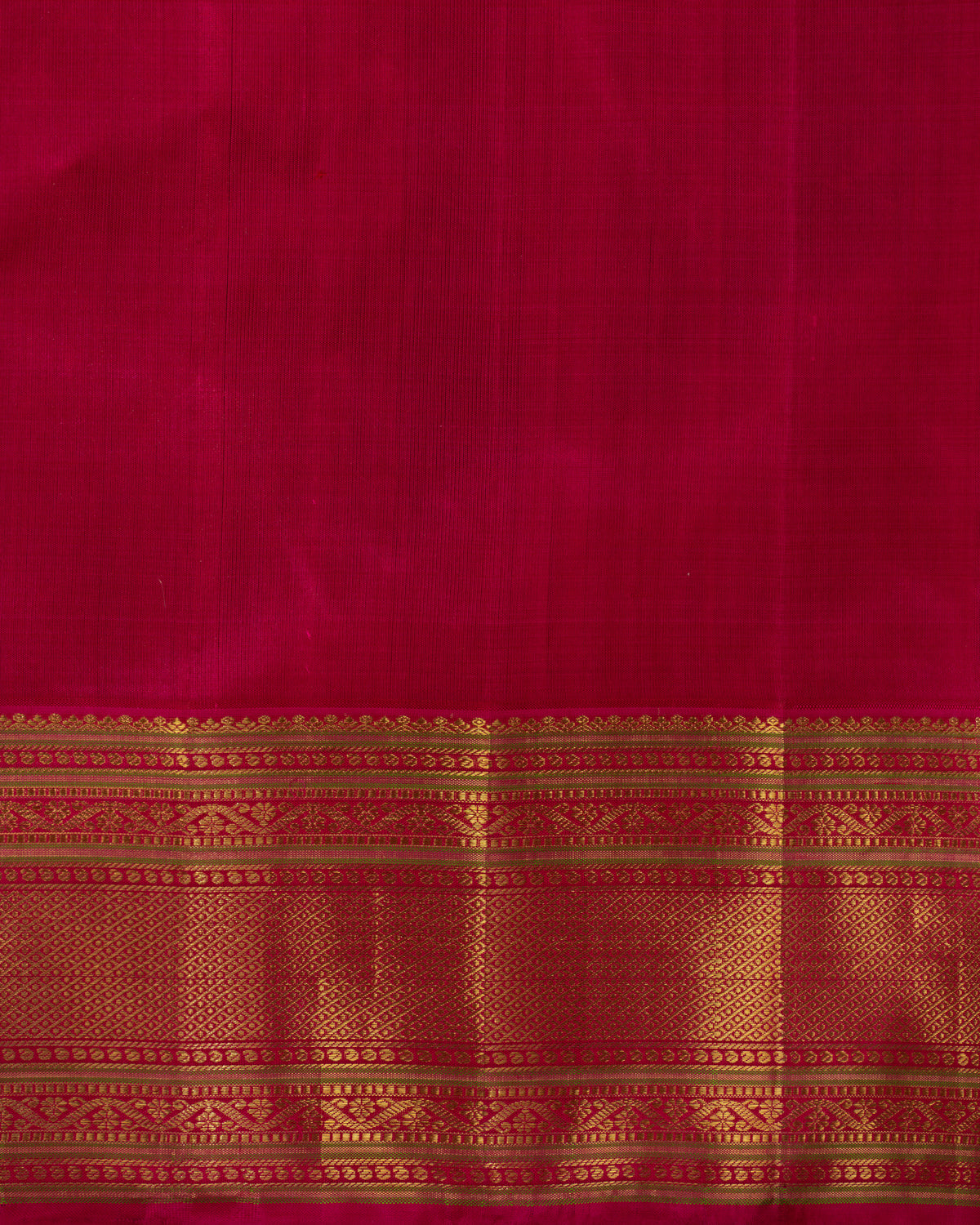 Beige Kanchipuram Kora With Rich Contrast Pink Pallu And Blouse
