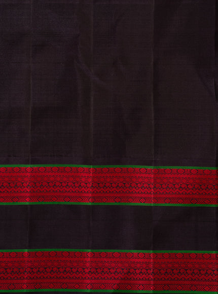 Yellow Kanchipuram Silk Saree With Different Colored Checks In The Body