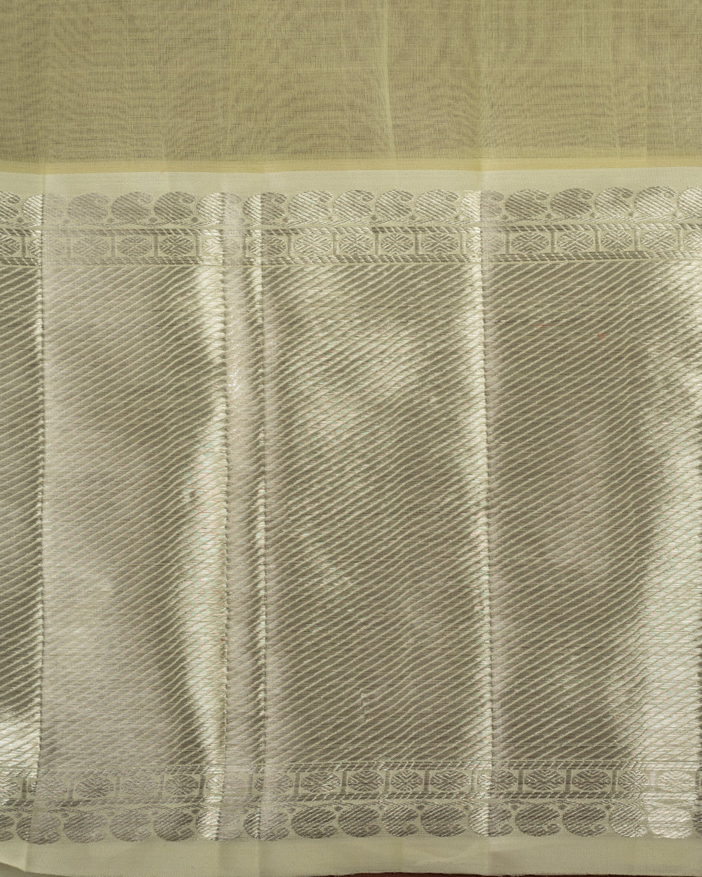 Pastel Green Kanchipuram Kora Silk With Minakari Jaal Weaves