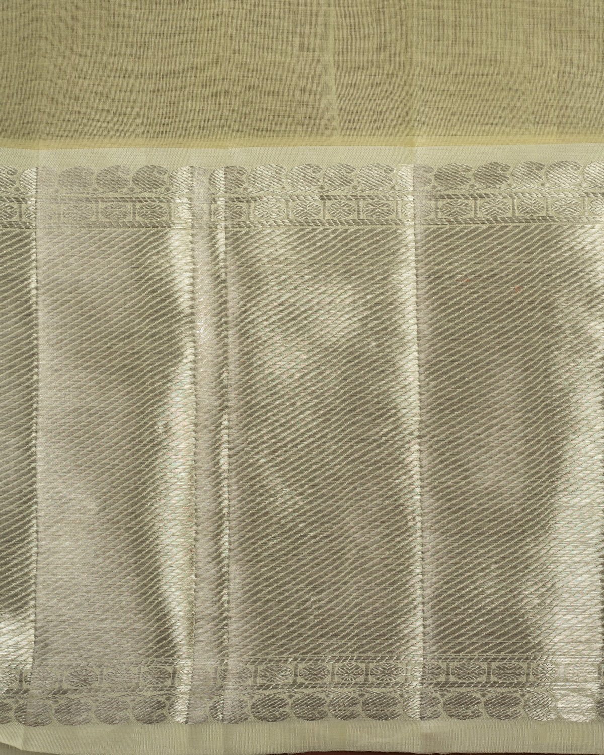 Pastel Green Kanchipuram Kora Silk With Minakari Jaal Weaves