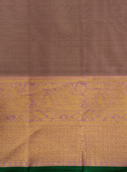 Pastel Pink Kanchipuram Silk Saree With Silver & Gold Zari Weaves