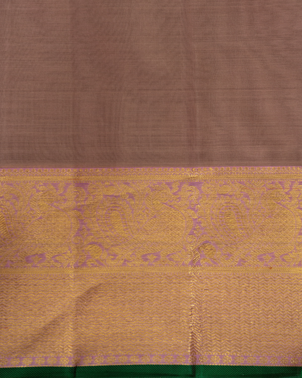 Pastel Pink Kanchipuram Silk Saree With Silver & Gold Zari Weaves