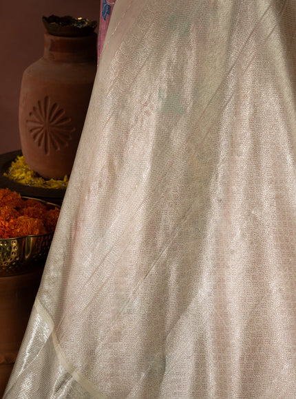 Pink Kanchipuram Kora Silk With Minakari Jaal Weaves