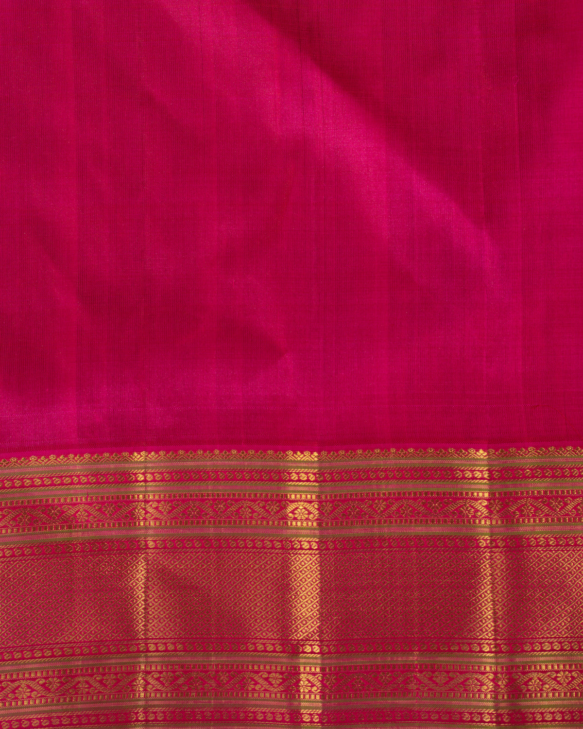 Yellow & Pink Kanchipuram Silk Saree With Silver & Gold Alternative Zari