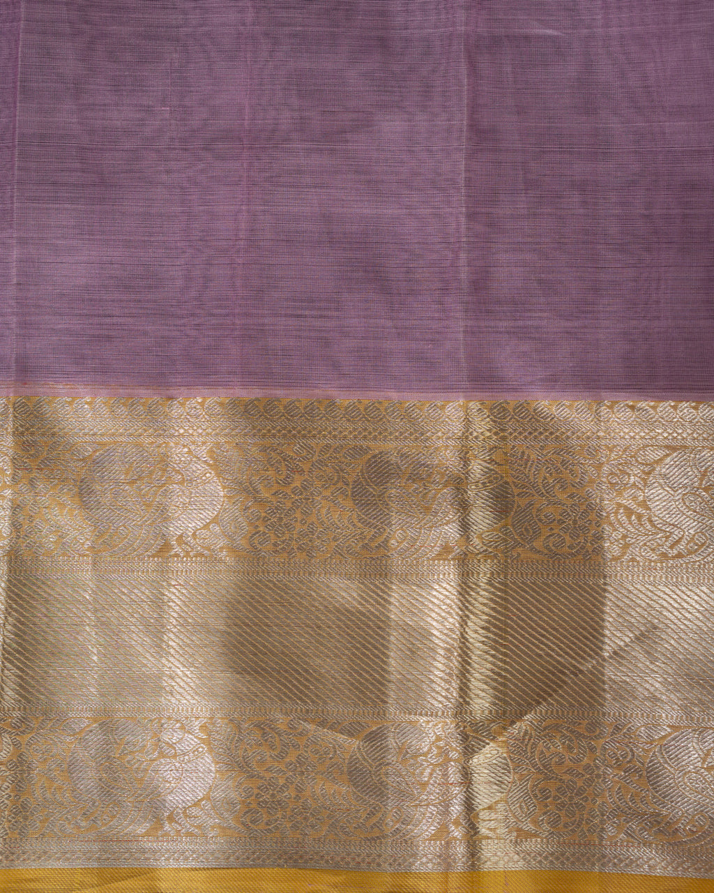 Lotus Pink Kanchipuram Silk Saree With Silver & Gold Alternative Zari