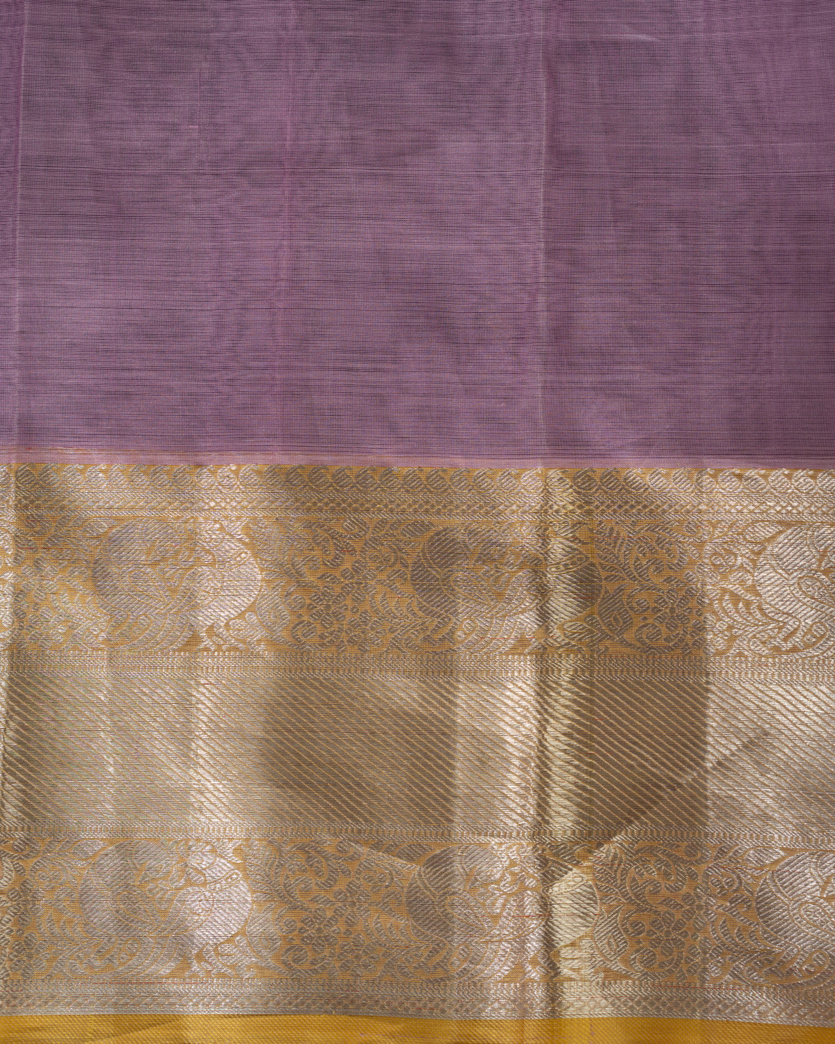 Lotus Pink Kanchipuram Silk Saree With Silver & Gold Alternative Zari