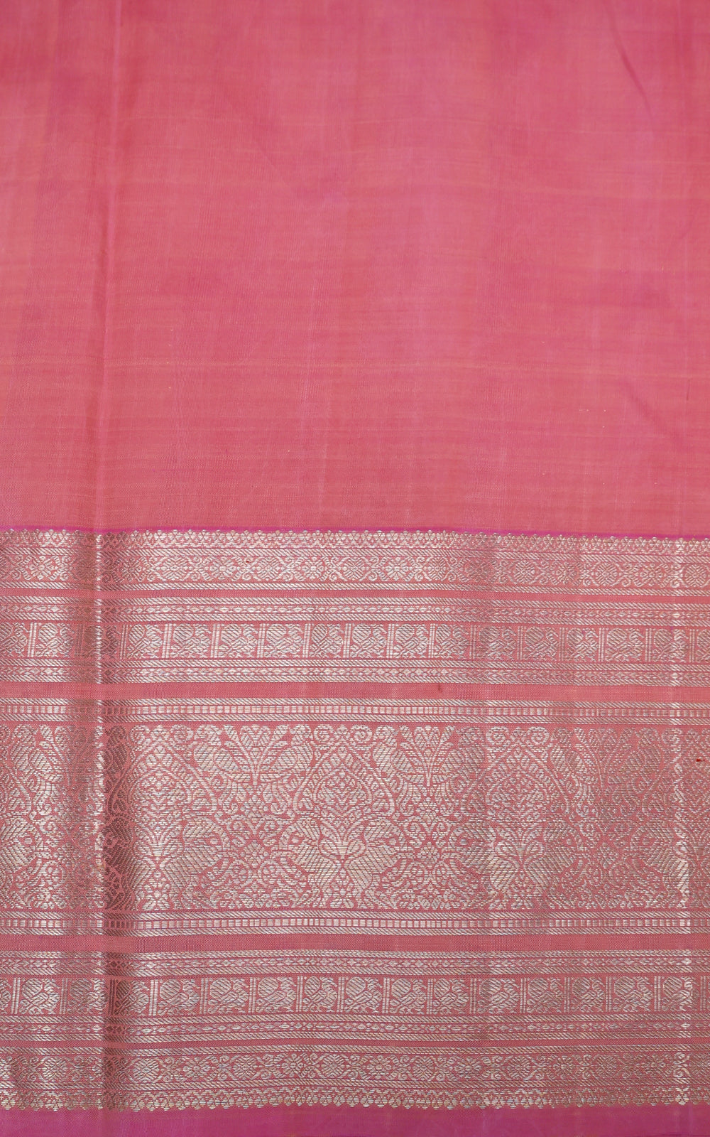 Golden Tissue Kanchipuram Silk Saree With Embroidery Work & Contrast Pallu
