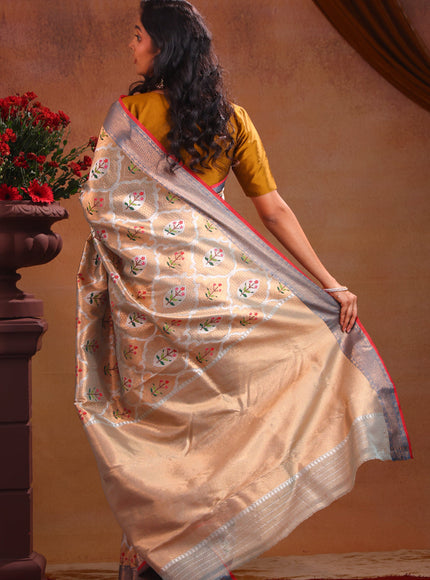Gold Tissue Zari Kota Saree With Mina Weaves