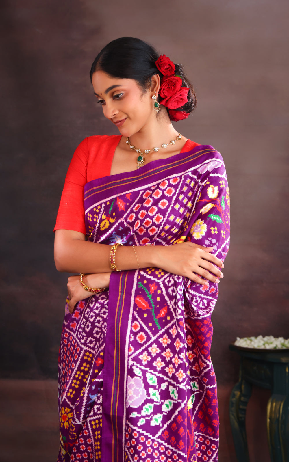 Violet Patan Patola Silk Saree