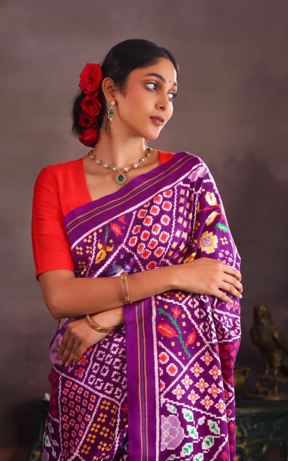 Violet Patan Patola Silk Saree