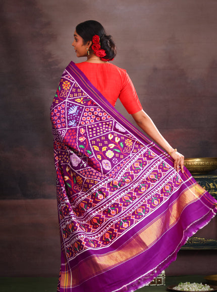 Violet Patan Patola Silk Saree