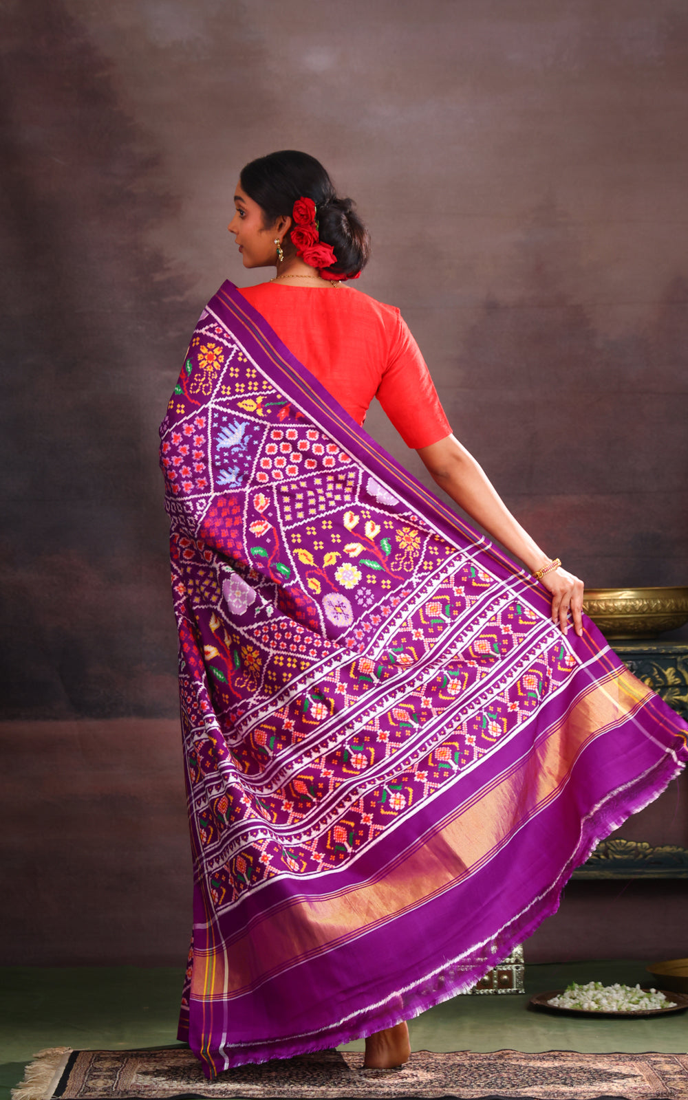 Violet Patan Patola Silk Saree
