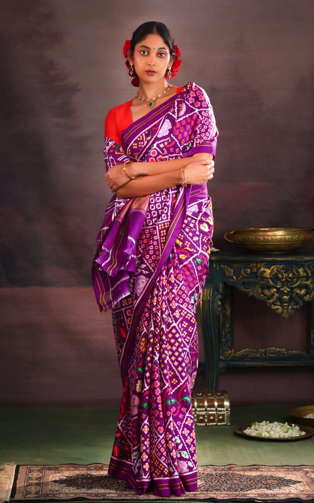 Violet Patan Patola Silk Saree