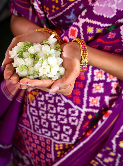 Violet Patan Patola Silk Saree