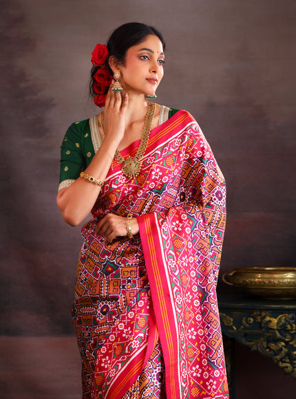 Purple & Pink Patan Patola Silk Saree