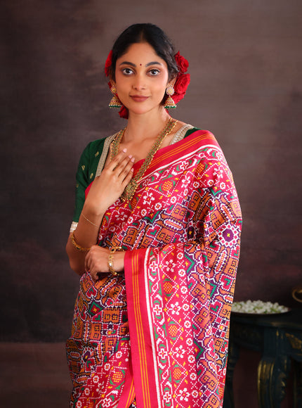 Purple & Pink Patan Patola Silk Saree