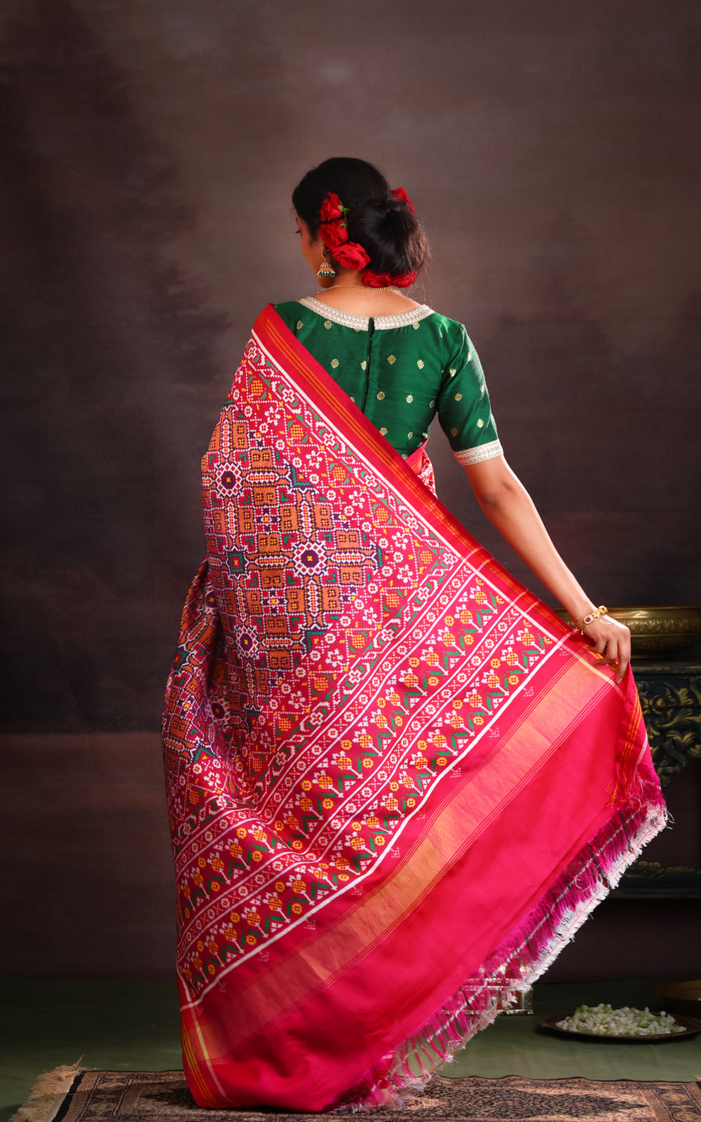 Purple & Pink Patan Patola Silk Saree