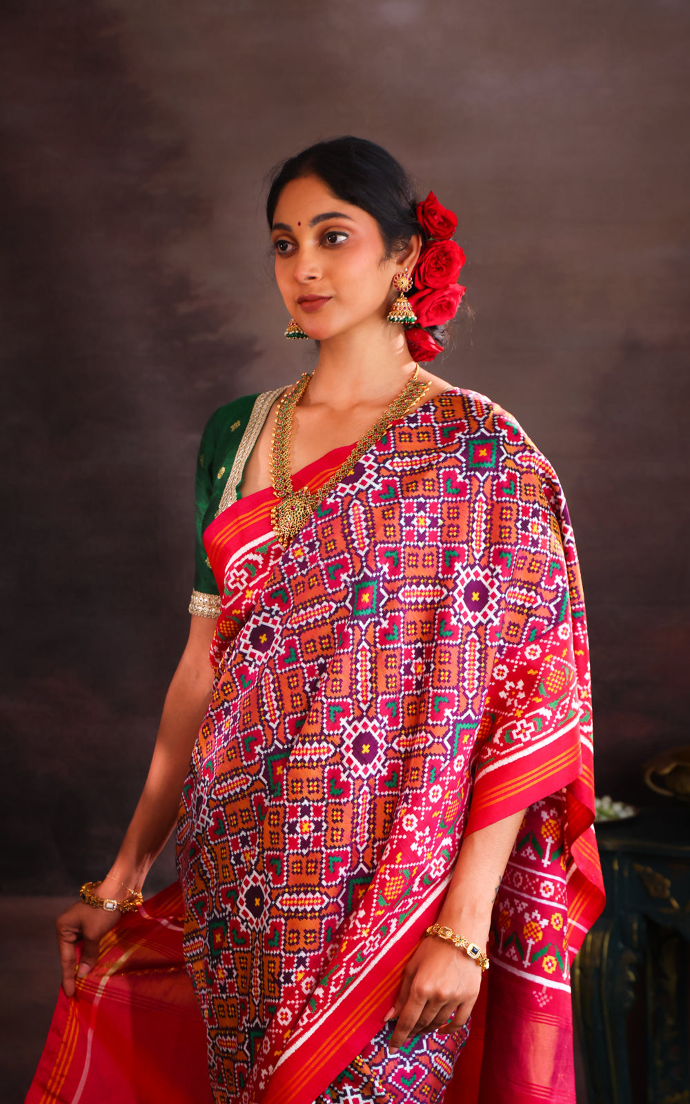 Purple & Pink Patan Patola Silk Saree