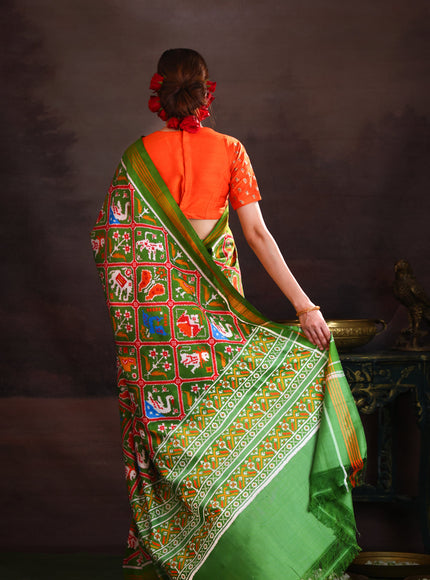 Green Patan Patola Silk Saree
