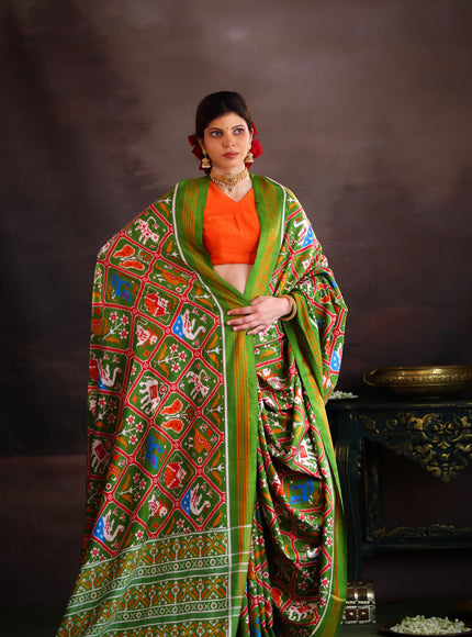 Green Patan Patola Silk Saree