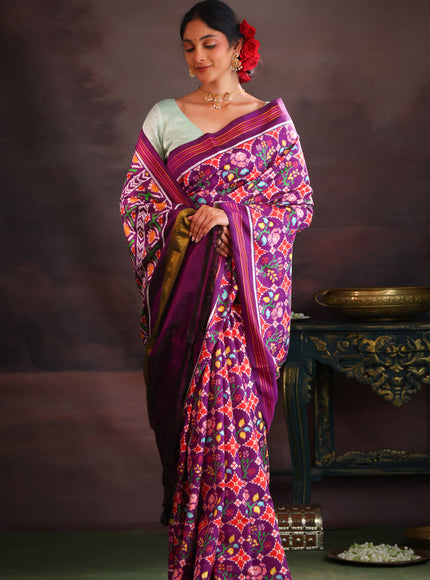 Violet Patan Patola Silk Saree