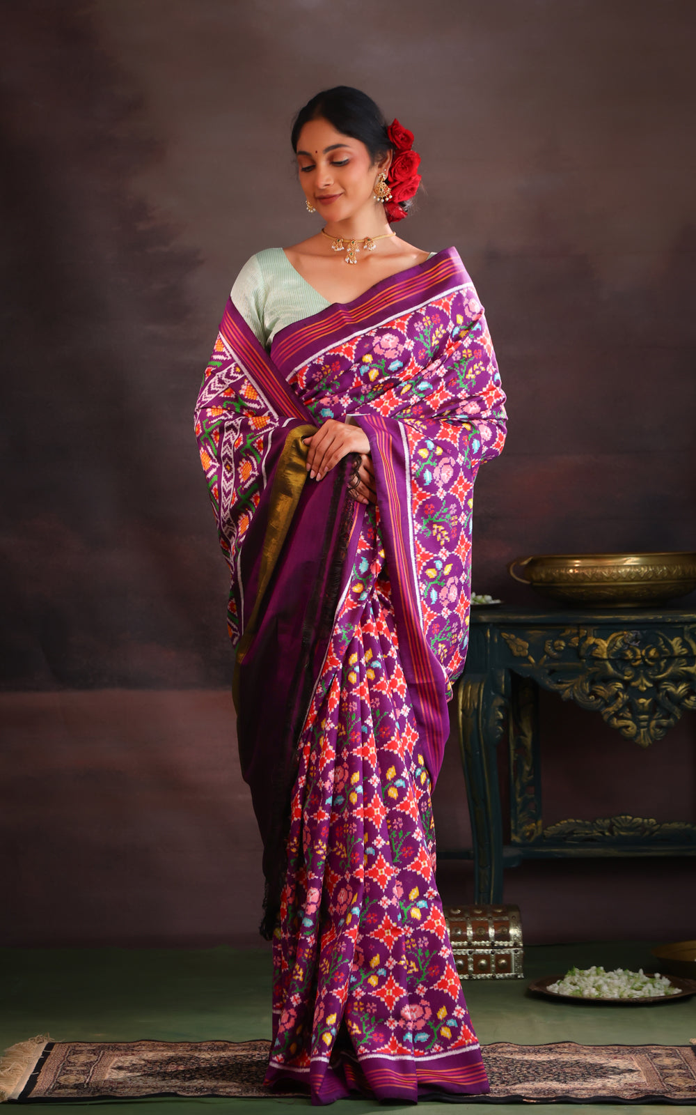 Violet Patan Patola Silk Saree