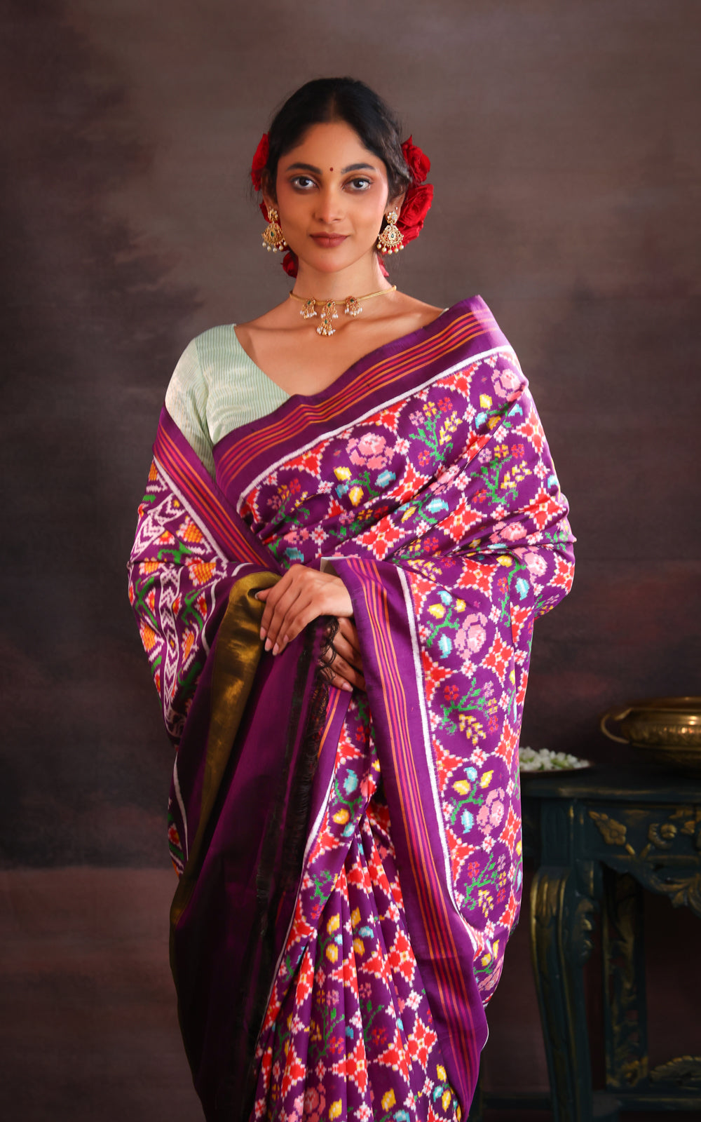 Violet Patan Patola Silk Saree