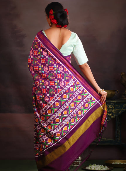 Violet Patan Patola Silk Saree