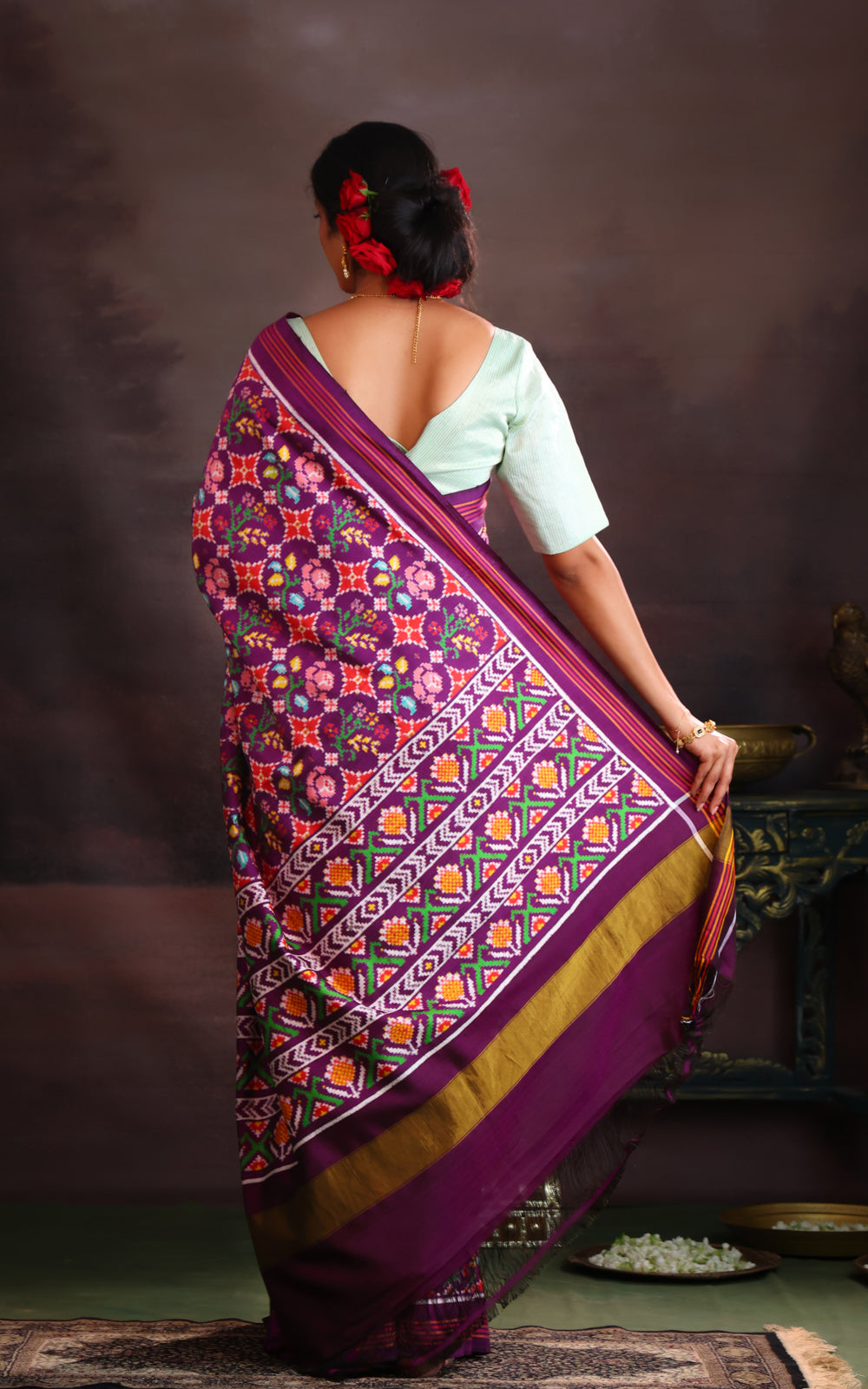 Violet Patan Patola Silk Saree
