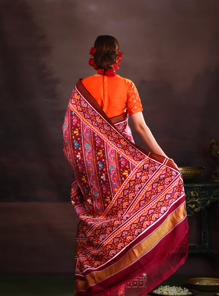 Mauve Pink Patan Patola Silk Saree