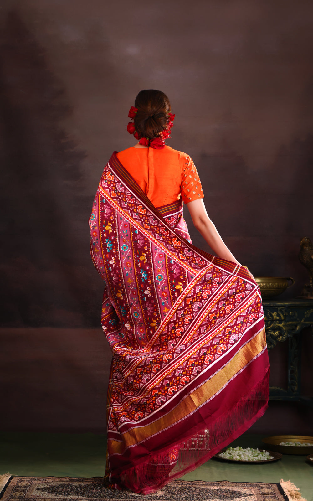 Mauve Pink Patan Patola Silk Saree