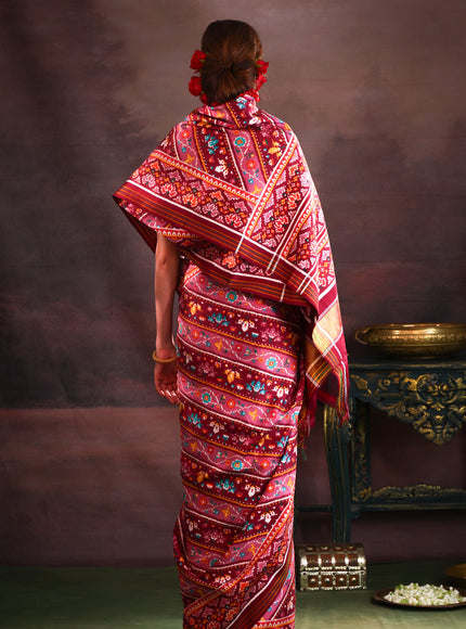 Mauve Pink Patan Patola Silk Saree