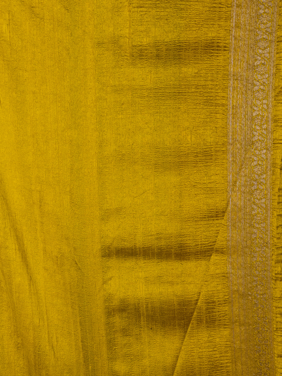 Green & Yellow Banarasi Raw Silk Saree