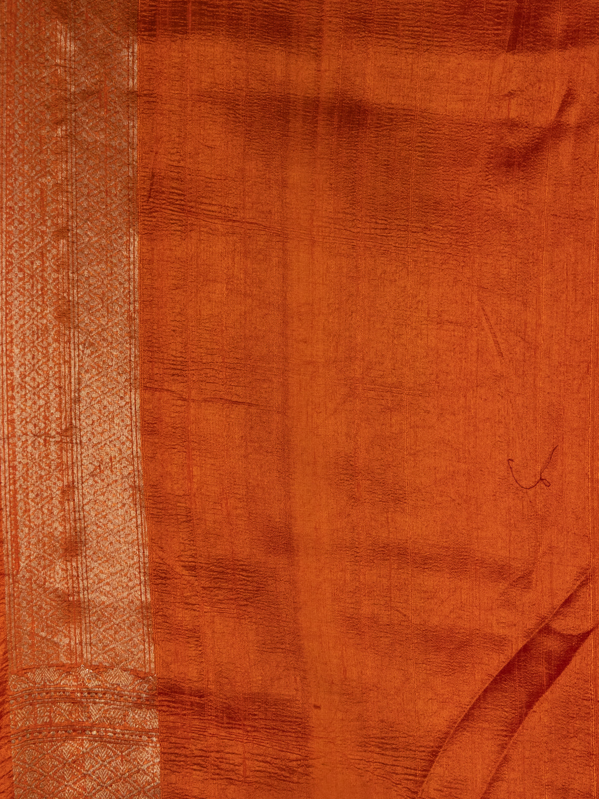 Pink & Orange Banarasi Raw Silk Saree